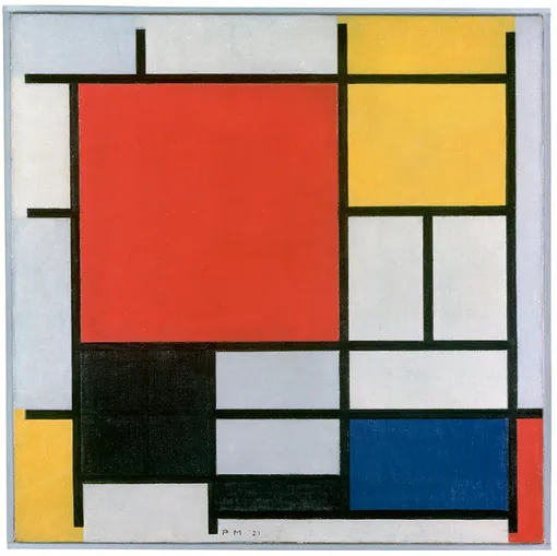Композиция в красном, жёлтом, синем и красном, 1921